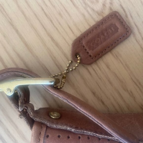 Vintage Coach Brown British Tan Leather Bag Purse - Picture 2 of 5